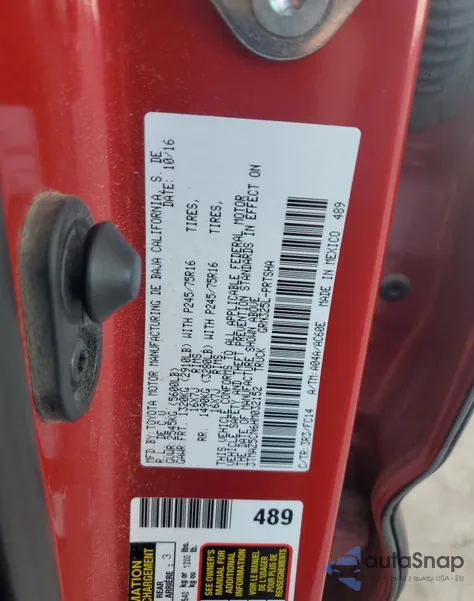 2017 Toyota Tacoma Double Cab from USA, damaged, VIN 3TMAZ5CN6HM032152